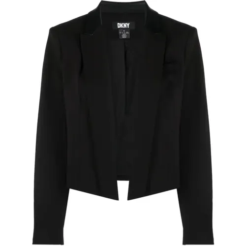 L/s cropped blazer , female, Sizes: M - DKNY - Modalova