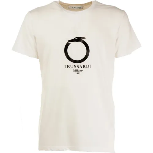 Stilvolle Herren T-Shirt Kollektion , Herren, Größe: L - Trussardi - Modalova