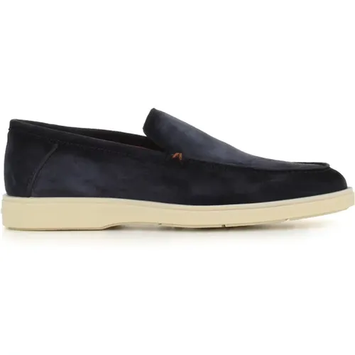 Suede Moccasin Sandals , male, Sizes: 10 1/2 UK, 7 UK, 8 UK, 11 UK, 7 1/2 UK, 6 UK, 8 1/2 UK, 9 UK, 9 1/2 UK, 6 1/2 UK, 10 UK - Santoni - Modalova