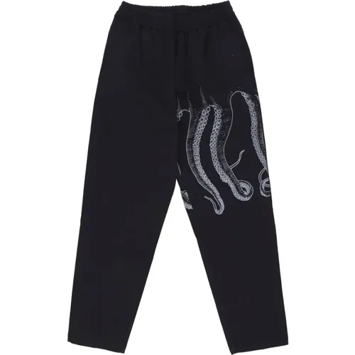 Sweatpants, male, , Size: XS Jogger Pants with Tentacles Print - Octopus - Modalova