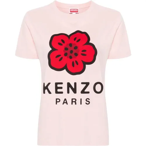 Floral Print T-shirt , female, Sizes: XS, L, M, S - Kenzo - Modalova