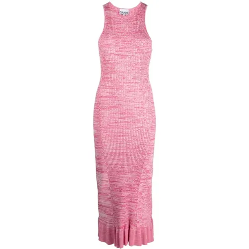 Melange Sleeveless Dress , female, Sizes: M, L, S - Ganni - Modalova