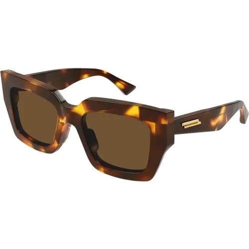 Brown/Havana Sunglasses, versatile and stylish , female, Sizes: 52 MM - Bottega Veneta - Modalova