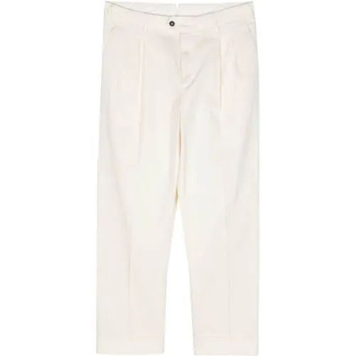 White Cream Trousers Ss24 , male, Sizes: S, XL - PT Torino - Modalova