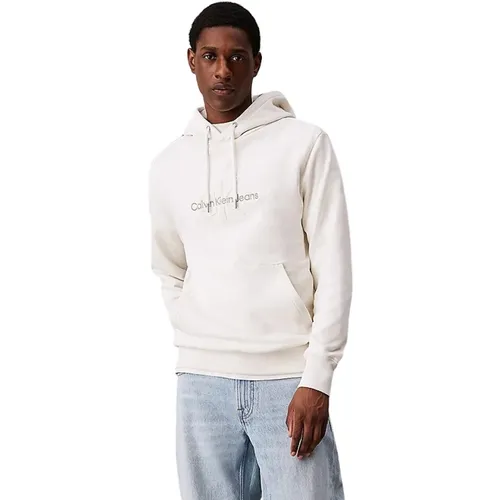 Kapuzenpullover mit Monogramm , Herren, Größe: S - Calvin Klein Jeans - Modalova