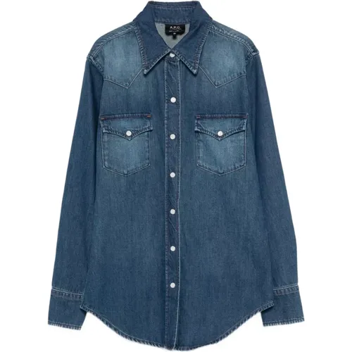 Denim Shirts, female, , Size: 2XS Western Shirt - A.p.c. - Modalova