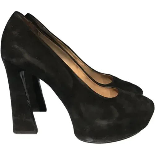 Pre-owned Pumps, female, , Size: 9 1/2 US Pre-owned Suede heels - Celine Vintage - Modalova