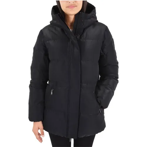 Kapuzen-Winterjacke - Schwarze Daunen , Damen, Größe: XS - JOTT - Modalova