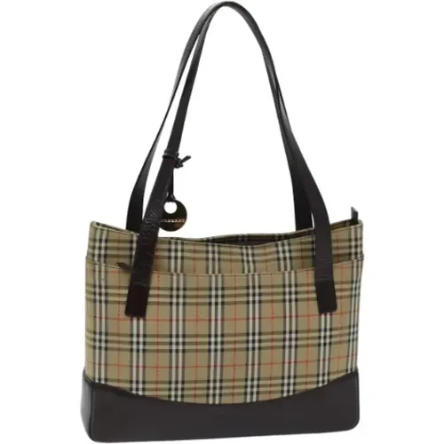 Pre-owned Tote Bags, female, , Size: ONE SIZE Pre-owned Canvas shoulder-bags - Burberry Vintage - Modalova