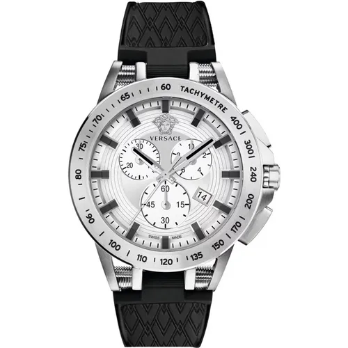 Watches, male, , Size: ONE SIZE Sport Tech Chronograph Watch - Versace - Modalova