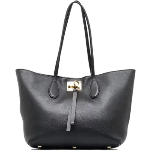 Pre-owned Tote Bags, female, , Size: ONE SIZE Pre-owned Leather totes - Salvatore Ferragamo Pre-owned - Modalova