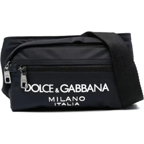 Marineblaue Logo Gürteltasche - Dolce & Gabbana - Modalova