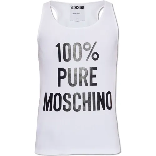 Ärmelloses T-Shirt , Herren, Größe: L - Moschino - Modalova