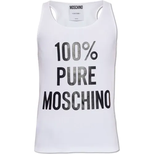 Sleeveless Tops, male, , Size: M Sleeveless T-shirt - Moschino - Modalova