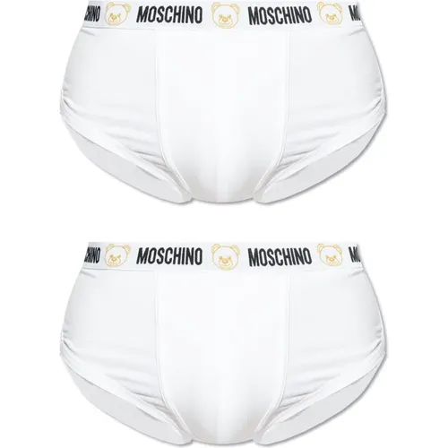 Bottoms, male, , Size: XS Two-pack briefs - Moschino - Modalova