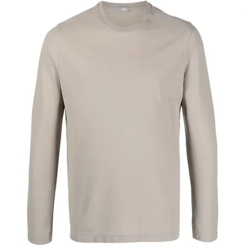 Mens Clothing T-Shirts Polos Grey Ss23 , male, Sizes: 3XL - Zanone - Modalova