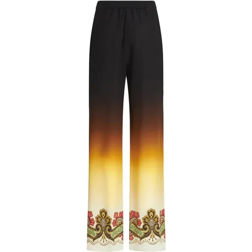Wide Trousers, female, , Size: XS Palazzo Trousers - ETRO - Modalova