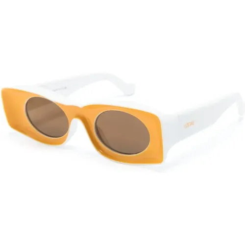 Gelbe Sonnenbrille für den täglichen Gebrauch , Damen, Größe: 49 MM - Loewe - Modalova