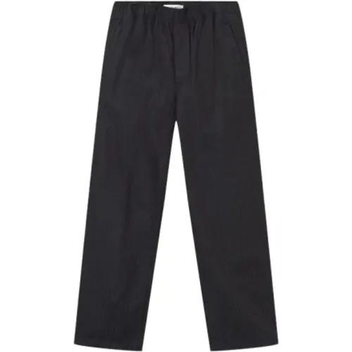 Stanley crispy check trousers , male, Sizes: S - Wood Wood - Modalova