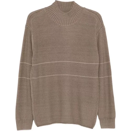 Turtlenecks, male, , Size: S Striped Knit Sweater - Emporio Armani - Modalova