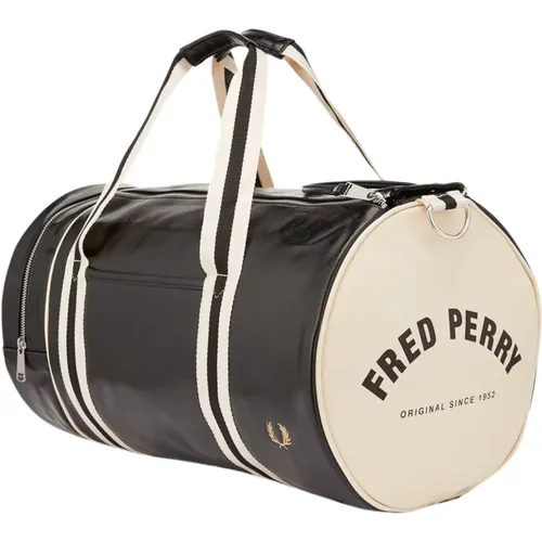 Classic Barrel Bag in Ecru , unisex, Sizes: ONE SIZE - Fred Perry - Modalova