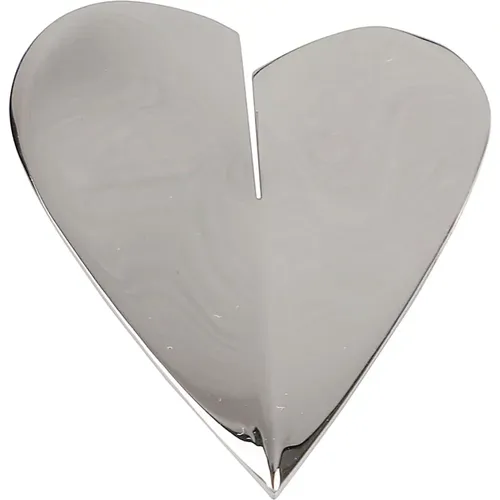 Heart-shaped Silver Earrings Pair , female, Sizes: ONE SIZE - Alaïa - Modalova