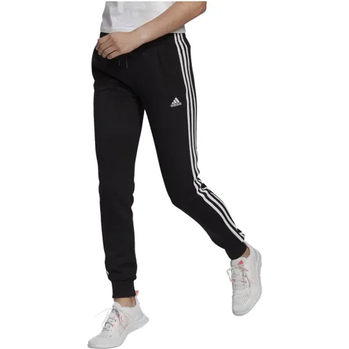 Damen 3-Streifen Lange Leggings , Damen, Größe: L - Adidas - Modalova