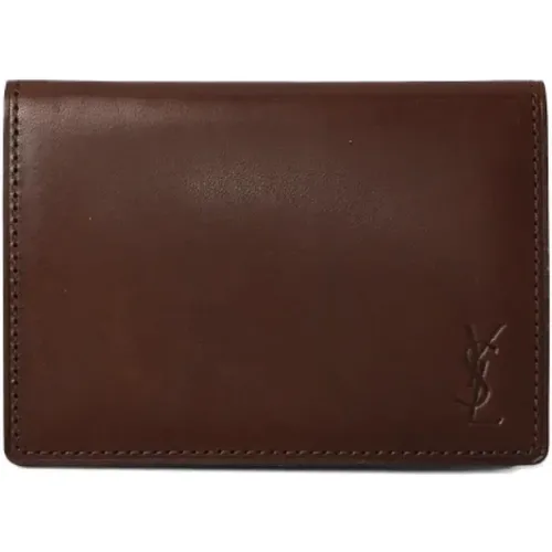 Pre-owned Wallets, male, , Size: ONE SIZE Pre-owned Leather wallets - Yves Saint Laurent Vintage - Modalova