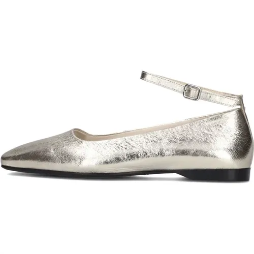 Elegante Gold Ballerina Delia , Damen, Größe: 38 EU - Vagabond Shoemakers - Modalova