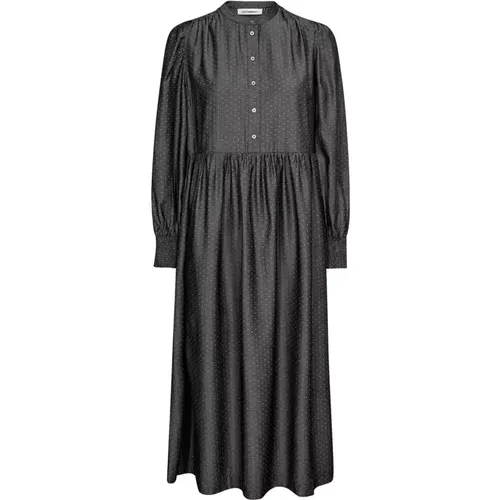 Graues Punkt-Placket-Kleid , Damen, Größe: XL - Co'Couture - Modalova