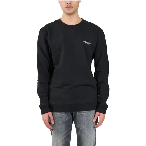 Cotton Sweatshirt with Embossed Front Logo , male, Sizes: 2XL, L, M, XL - Dondup - Modalova