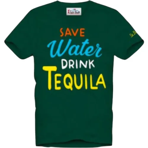 Kurzarm-Tee Save water tequila , Herren, Größe: L - MC2 Saint Barth - Modalova