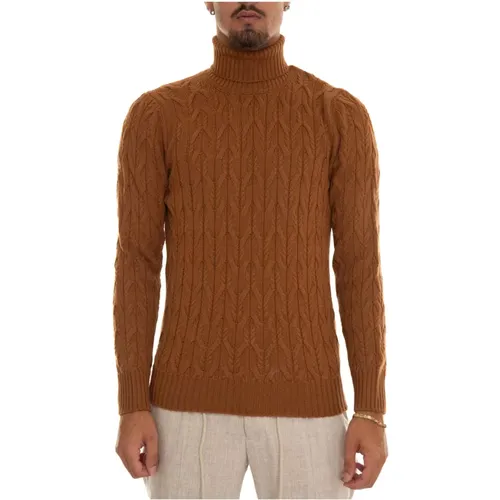 Turtlenecks, male, , Size: 3XL Cable Knit Turtleneck Pullover Italy Wool - Gran Sasso - Modalova
