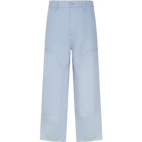 Wide Trousers, male, , Size: L Relaxed Tapered Trousers with Reinforced Knees - Carhartt WIP - Modalova