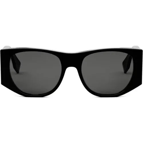 Ovale Sonnenbrille Fett Logo,Luxus Oval Sonnenbrille - Fendi - Modalova