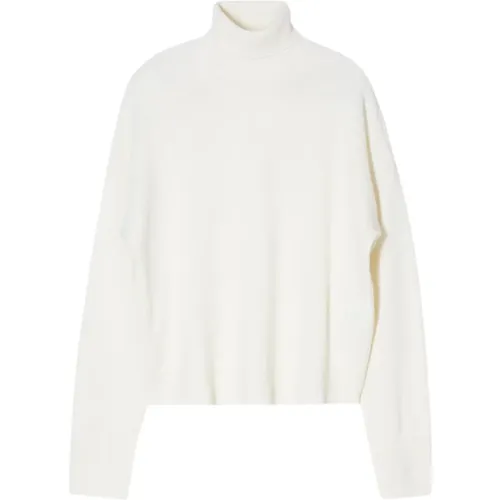 Turtlenecks, female, , Size: M Offwhite Turtleneck Sweater - closed - Modalova