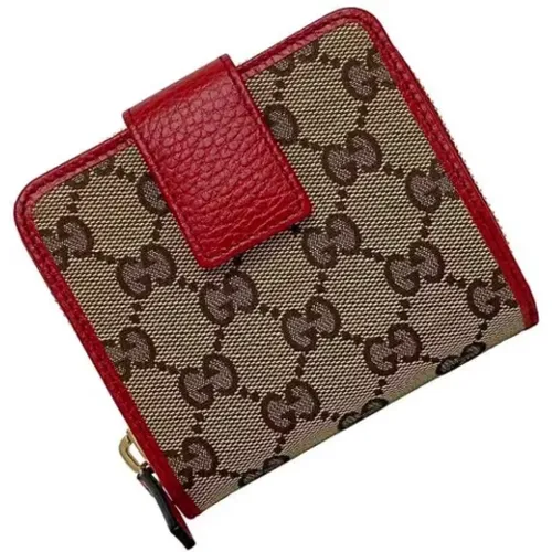 Pre-owned Wallets, female, , Size: ONE SIZE Pre-owned Canvas wallets - Gucci Vintage - Modalova