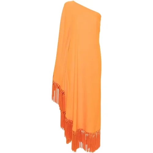 One-Shoulder Fringed Dress , female, Sizes: S, 2XS, M - Taller Marmo - Modalova