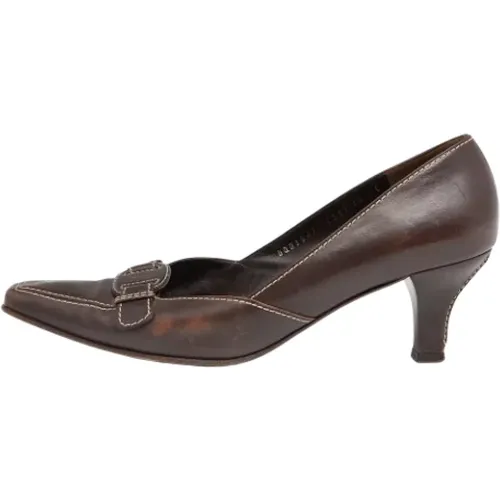 Pre-owned Pumps, female, , Size: 10 1/2 US Pre-owned Leather heels - Salvatore Ferragamo Pre-owned - Modalova