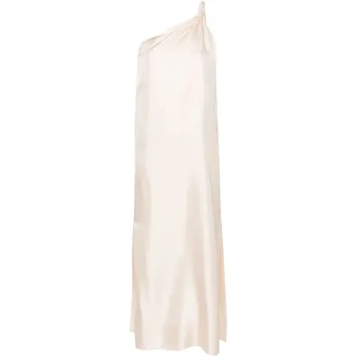 Cream Rose Dress , female, Sizes: M, S - Loulou Studio - Modalova