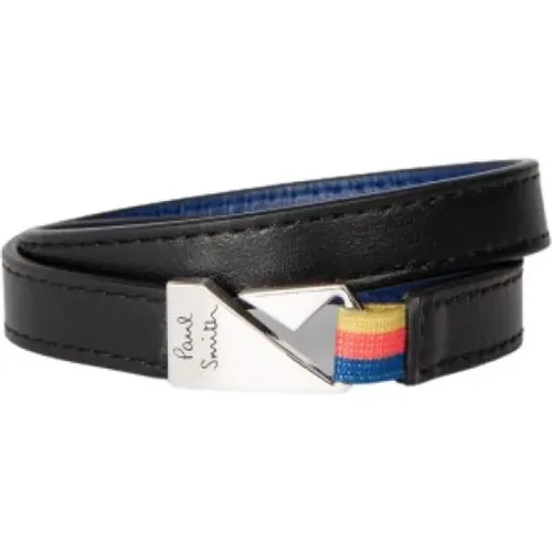 Belts, unisex, , Size: ONE SIZE Leather Wrap Bracelet with Metal Clasp - PS By Paul Smith - Modalova