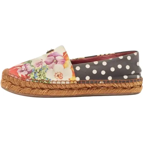 Pre-owned Flats, female, , Size: 8 US Pre-owned Canvas flats - Dolce & Gabbana Pre-owned - Modalova