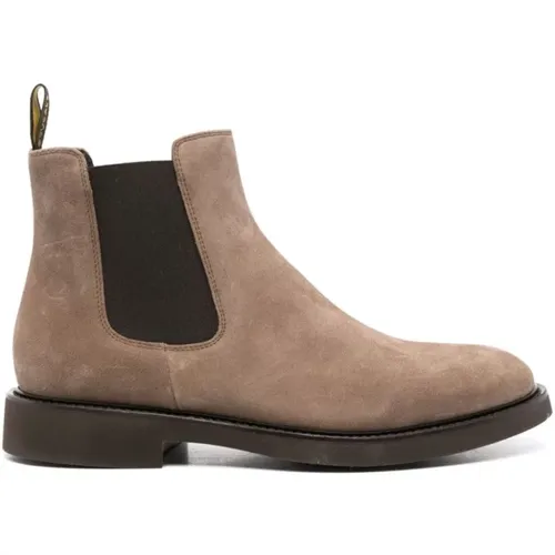 Chelsea Boots, male, , Size: 9 1/2 US Stylish Ankle Boots in Cacao - Doucal's - Modalova