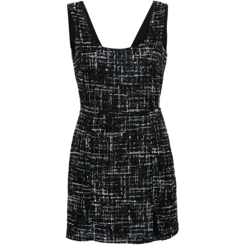 Tweed Bouclé Ärmelloses Kleid , Damen, Größe: M - Liu Jo - Modalova