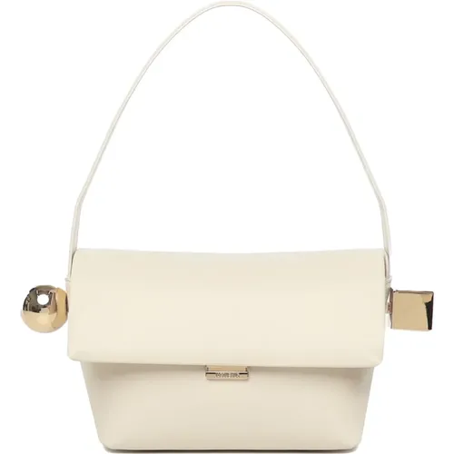 Cream Bag with Metal Closure , female, Sizes: ONE SIZE - Jacquemus - Modalova