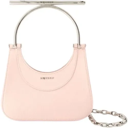 Handbags, female, , Size: ONE SIZE Leather Cross Bar Purse - alexander mcqueen - Modalova