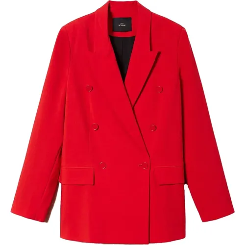 Roter Blazer für Damen , Damen, Größe: S - Actitude - Modalova