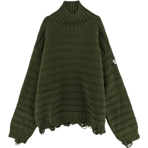 Woll Turtleneck Strick , Herren, Größe: M - MM6 Maison Margiela - Modalova