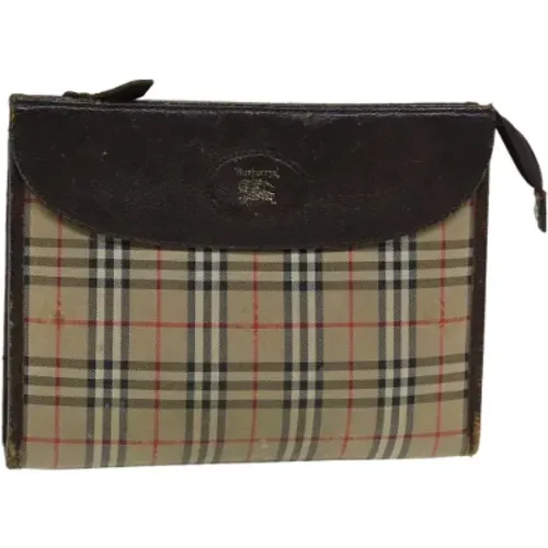 Pre-owned Clutches, female, , Size: ONE SIZE Pre-owned Canvas clutches - Burberry Vintage - Modalova