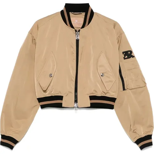 Bomber Jackets, female, , Size: XS Stylish Jacket with Unique Design - Ermanno Scervino - Modalova